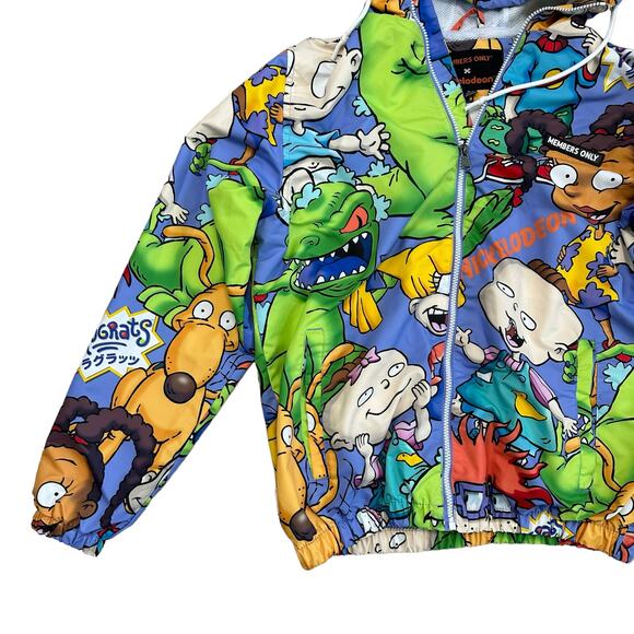 Members Only Jacket Rugrats Nickelodeon Small Hooded Windbreaker - Picture 3 of 6